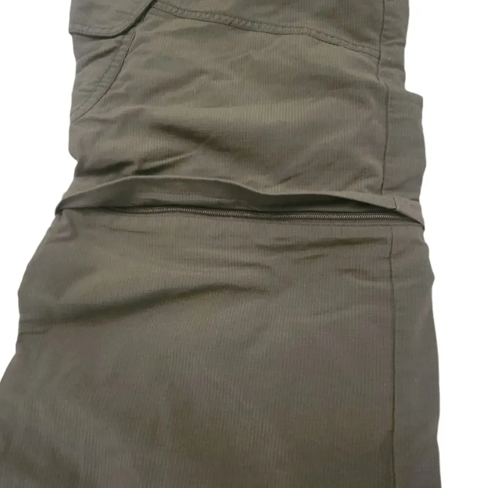 Kathmandu Cargo Olive Green Hiking Fishing Pants With Zip off Bottom Wmn's Sz 12 - Picture 6 of 9